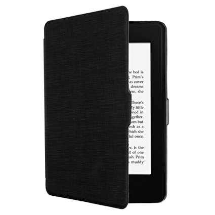 YKS Amazon Kindle Paperwhite SmartShell Case With Smart Auto Sleep/wake Function for All-New Amazon Kindle Paperwhite (Fits All versions:2012,2013,2014 and 2015 New 300 PPI),Black