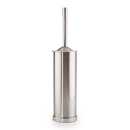BINO Toilet Brush & Holder with Removable Drip Cup, Brushed Nickel
