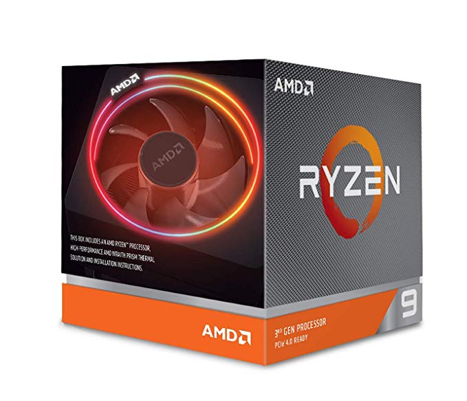 AMD Ryzen 9 3900X 12-core, 24-Thread Unlocked Desktop Processor with Wraith Prism LED Cooler