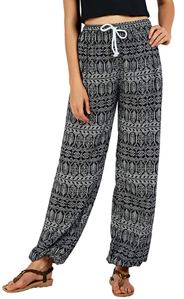 Urban CoCo Women's Floral Print Boho Yoga Pants Harem Pants Jogger Pants