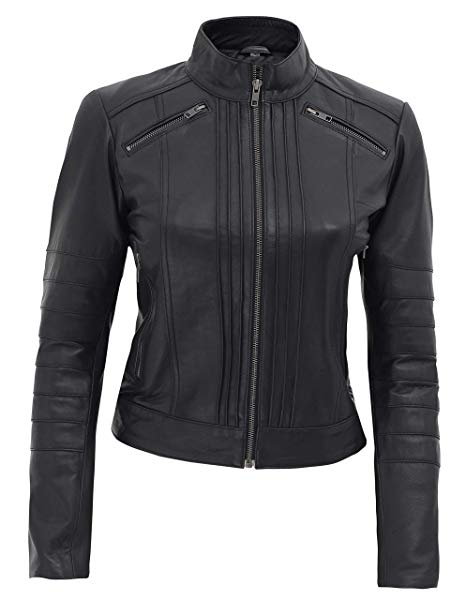 Leather Jacket Womens - Real Lambskin Womens Leather Jacket