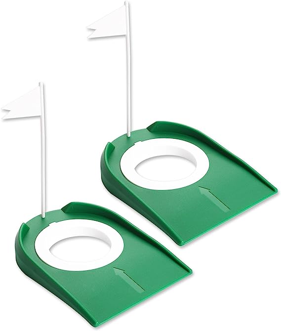 2 Pack Golf Putting Cup Indoor with Flag Golf Putting Practice Training Aids, Indoor Golf Putting Hole