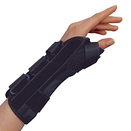 OTC Wrist-Thumb Splint, 8-Inch Adult, Lightweight Breathable, Large (Left Hand)