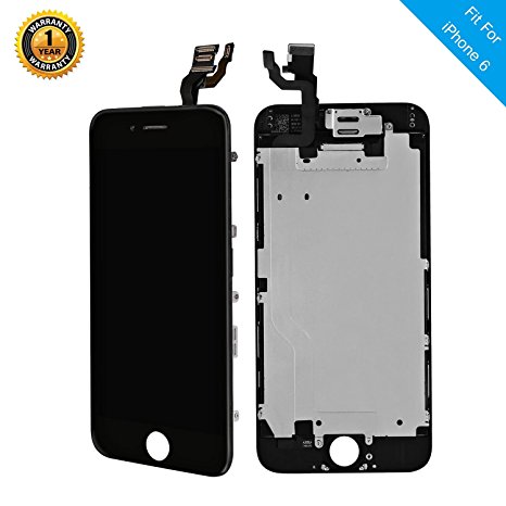 Full Assembly LCD Display Touch Screen Digitizer Replacement Compatibal For iPhone 6 4.7 Inch Repair Kit With Open Tools Black