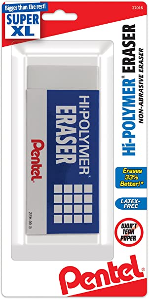 Hi-Polymer Block Eraser, Super XL White, 1-Pk