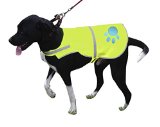 Reflective Dog Vest Large with Adjustable Strap and Florescent Reflectors Safety Vest for Dogs and Dog Raincoat for Walks in Rain or Snow - Reflects Car Lights for Safety Also Used As Hunting Vest for Dogs Lightweight and Comfortable