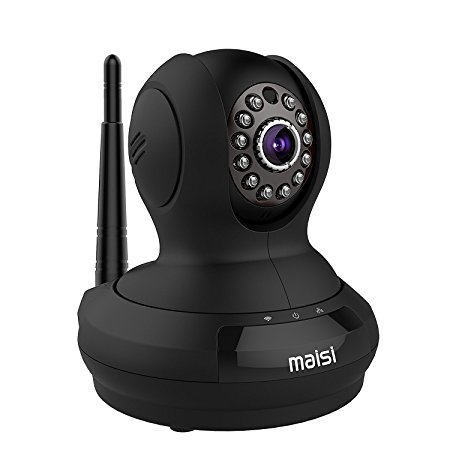 MAISI HD 1.0MP Wireless Network IP Camera with Enhanced WiFi, Baby Pet Security Monitor - Smart Setup In Minutes, Motion Detection Recording, Mobile Push Alerts