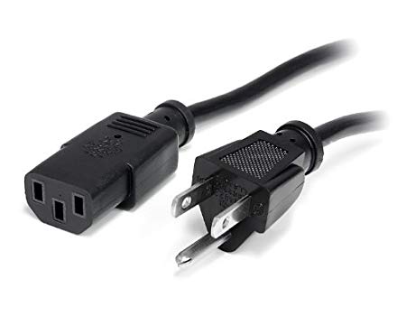 StarTech.com PXT101146 14 AWG Computer Power Cord, NEMA5-15P to C13, 6-Feet