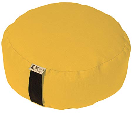 Bean Products Zafu Meditation Cushion - Yoga - Traditional Round and Oval XL - Multiple Colors and Fabrics - Organic Buckwheat Fill - Made in USA