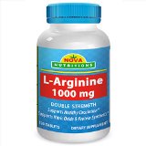 L-Arginine 1000 mg 120 Tablets by Nova Nutritions