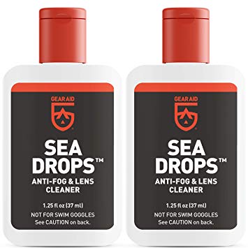 Gear Aid Sea Drops Anti-Fog and Cleaner for Dive and Snorkel Masks, 1.25 fl oz