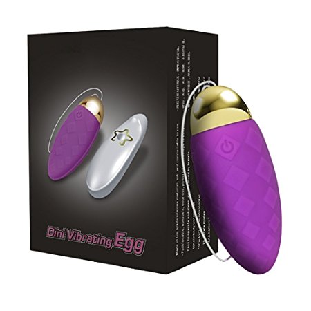 EROKAY 10 Freqency Silicone Wireless Remote Vibrating Bullet Vibe Love Egg Massager for Women Female Masturbator(Purple)
