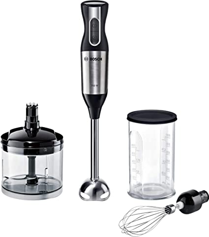 Bosch MSM6S50BGB Hand Blender, Plastic, 750 W, Black/Stainless Steel