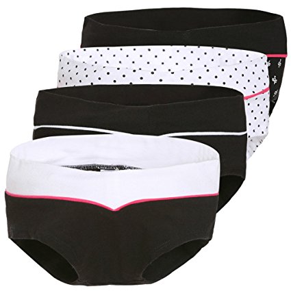 CharmLeaks Women's Maternity Underwear Cotton Knickers/Panties Nursing Briefs Assorted Pack of 4