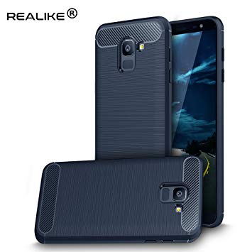 REALIKE Ultimate Protection, Flexible Litchi Armor Back Cover for Samsung Galaxy J6-2018