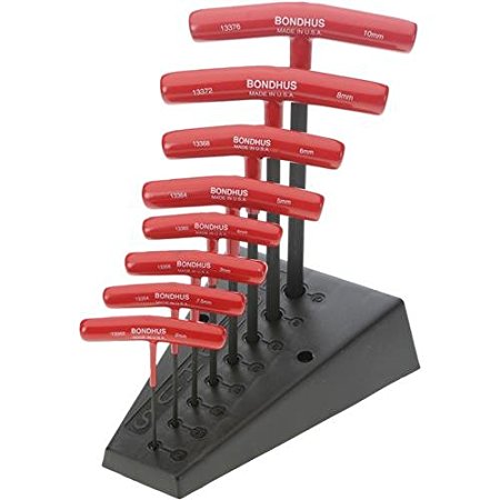 Bondhus 13389 Set of 8 Hex T-handles with Stand, sizes 2-10mm