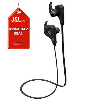 J&L Wireless Bluetooth Headphones - Studio Sound Quality & Deep Bass - Noise Cancelling Sports Bluetooth Earbuds Headsets Earphones - Sweat & Water Resistant - Perfect Stability & Comfort