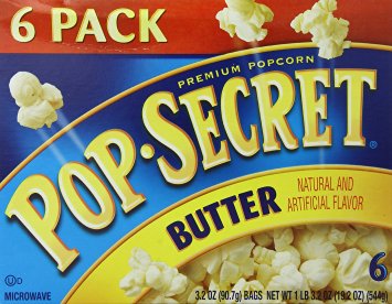 Pop-Secret Popcorn, Butter, 3.2oz, 6-Count
