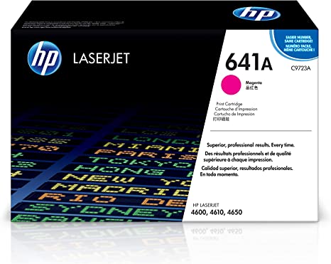 Original HP 641A Magenta Toner Cartridge | Works with HP Color LaserJet 4600, 4610, 4650 Series | C9723A