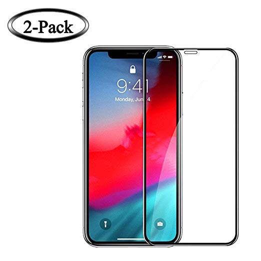 Screen Protector Compatible for iPhone XR (6.1Inch), Edge to Edge Coverage, Eye Protect, Anti-Scratch, Easy Install, 3D Full Coverage Tempered Glass [2-Pack]