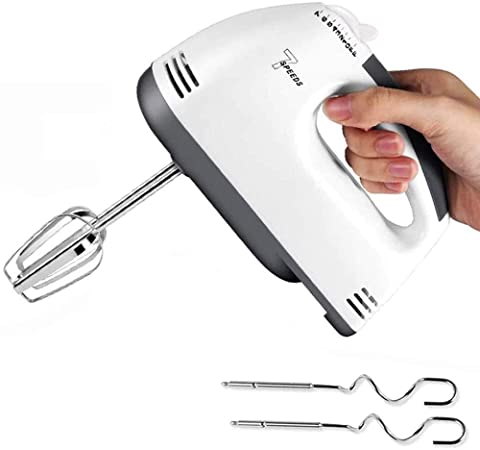 Electric Hand Mixer,Cake Mixer Hand Mixer Electric Cake Beater 7 Speed Powerful Handheld Mixer Food,Handheld Kitchen Mixer Includes Beaters, Dough Hooks