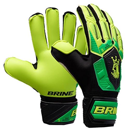 Goalkeeper Gloves Brine King Match 3X Soccer Goalie Glove Finger Save Protection Spines