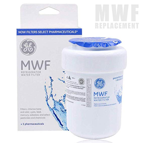 GE MWF Refrigerator Water Filter Cartridge, Replacement for GE Smartwater MWFP, MWFA, GWF, GWFA - 1 Pack
