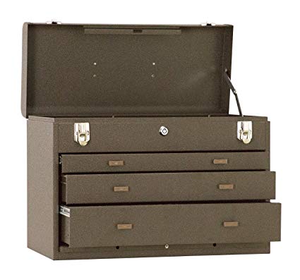 Kennedy Manufacturing 620B 20" 3-Drawer Machinists' Steel Tool Storage Chest, Tan Brown Wrinkle