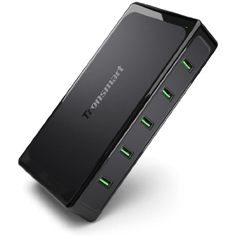 Tronsmart 90W 5-Port USB Charger Charging Station USB Desktop Charger with Quick Charge 2.0 Technology for Galaxy S7, S7 Edge, iPhone, iPad, Nexus and More (5 Feet Power Cord Included) - Black