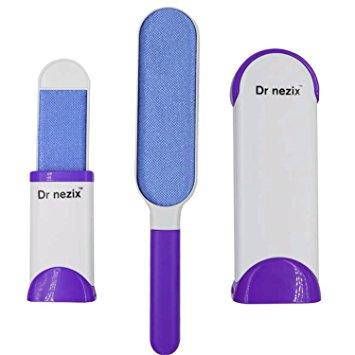 Dr Nezix Fur Wizard Pet Fur & Lint Remover with Travel Size Lint Remover for Hair Clear Clothes Fabric Magic Brush