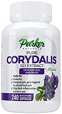 #1 Pure Corydalis Natural Pain Relief by Parker Naturals 10:1 Extract 1,000 Mg. Per Serving, Strongest on Amazon, 240 Premium Corydalis Capsules, Highest Quality on The Market! …