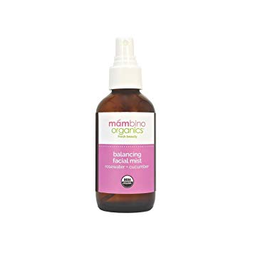 Mambino Organics Balancing Facial Mist, Rosewater   Cucumber, 4 Fluid Ounces