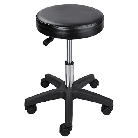 Adjustable Tattoo Salon Stool Hydraulic Rolling Chair Facial Massage Spa Black