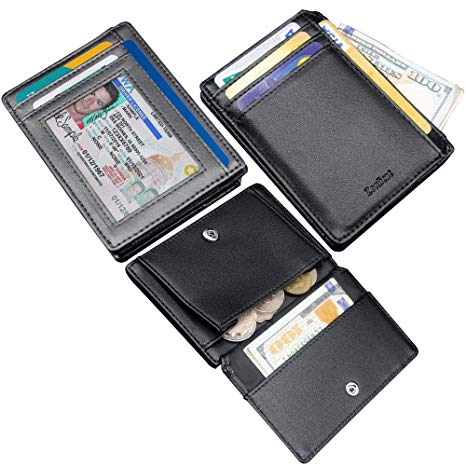 Men's Wallet Zonlicat Slim Front Pocket RFID Leather Card Holder Wallets …