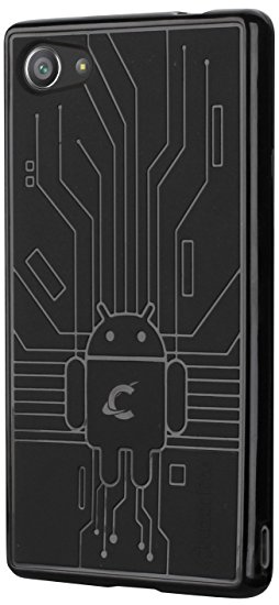 Sony Xperia Z5 Compact Case, Cruzerlite Bugdroid Circuit Case Compatible for Sony Xperia Z5 Compact - Black