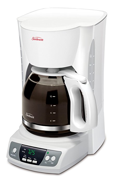 Sunbeam 12-Cup programmable Coffee Maker, White