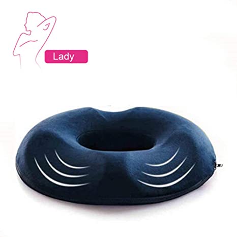 Julvie Donut Tailbone Pillow Hemorrhoid Treatment Cushion,Prostate Pillow, Pregnancy, Post Natal, Bed Sores, Coccyx, Sciatica Firm Sitting Pillow