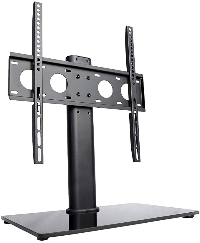 VIVO Universal Economic LCD Flat Screen TV Table Top Stand w/Glass Base for 32" to 47" T.V. (STAND-TV00J)