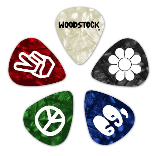 Planet Waves Woodstock Assorted Guitar Picks, 10 pack, Medium