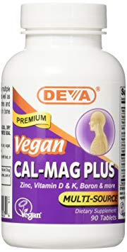 Deva Vegan Vitamins Cal-Mag Plus Tablet, 90 Count