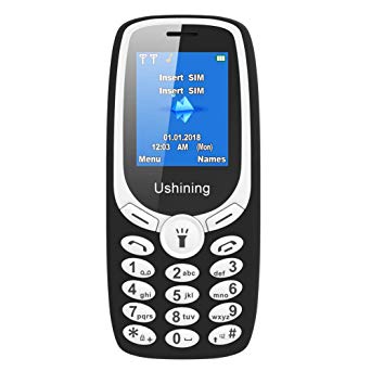 USHINING Unlocked Feature Phone with Torch Easy to Use Mobile Phone (Black)