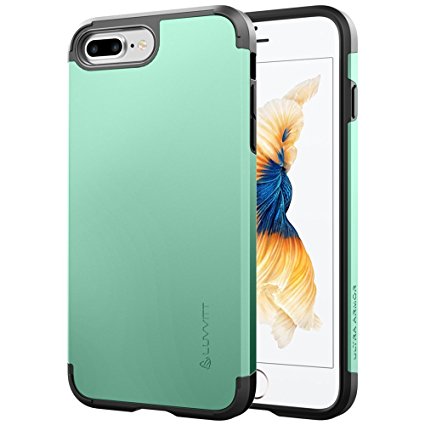 iPhone 7 Plus Case, LUVVITT [Ultra Armor] Shock Absorbing Case Best Heavy Duty Dual Layer Tough Cover for Apple iPhone 7 PLUS - Mint Green