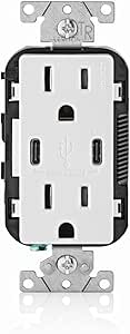 Leviton Duplex Type C Outlet WHT