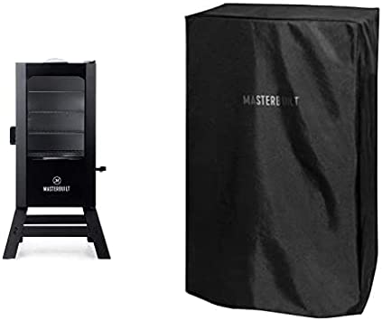 Masterbuilt 30 inch Digital Electric Smoker with Window & Legs   Cover Bundle, MB20070421