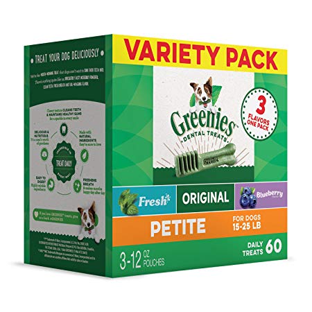 GREENIES 3-Flavor Variety Pack Dog Dental Chews Dog Treats