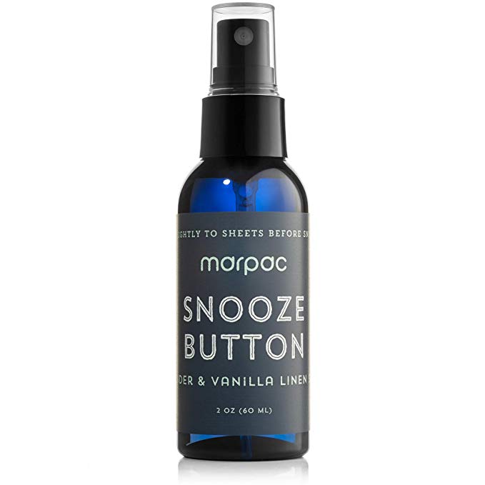 Marpac Yogasleep | Snooze Button (Lavender Vanilla) | Premium Aromatherapy Linen and Pillow Spray | Natural Essential Oil Blend for Sleep and Relaxation | 60 ml
