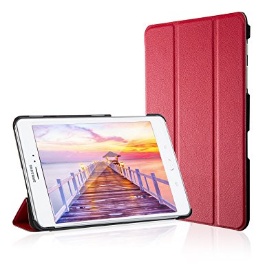 Galaxy Tab A 8.0 Case, JETech Gold Slim-Fit Smart Case Cover for Samsung Galaxy Tab A 8.0 inch Tablet with Auto Sleep/Wake Feature (Red) - 3232