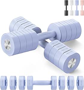 MERACH Adjustable Dumbbell Set of 2, 4 in 1 Hand Weights for Women at Home, Free Weights Dumbbells Each 2.2lb 4.4lb 6.6lb 8.8lb, Weight Set for Home Gym Exercise Training