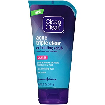 Clean & Clear Acne Triple Clear Exfoliating Scrub, 5 Oz (Pack of 3)