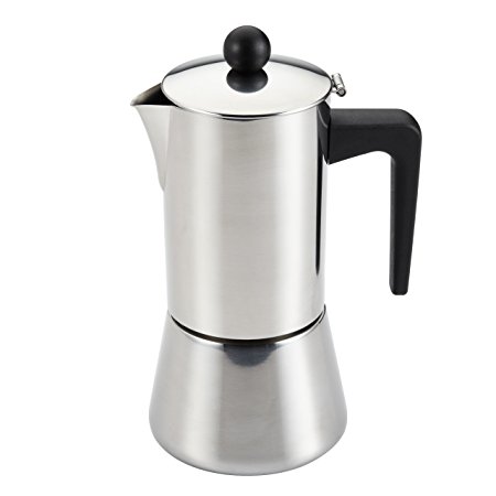 BonJour Coffee Stainless Steel Stovetop Espresso Maker, 14-Ounce